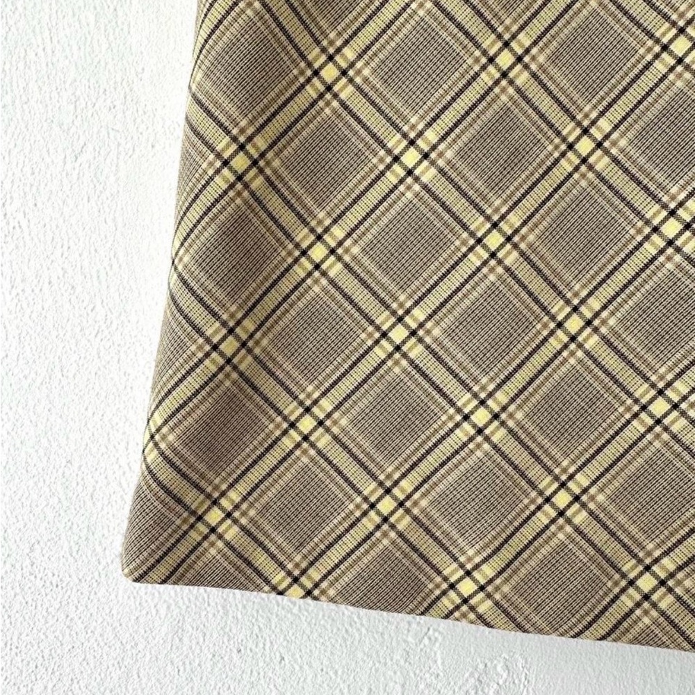 The Limited Plaid Mini Skirt in Brown and Tan - Picture 3 of 4